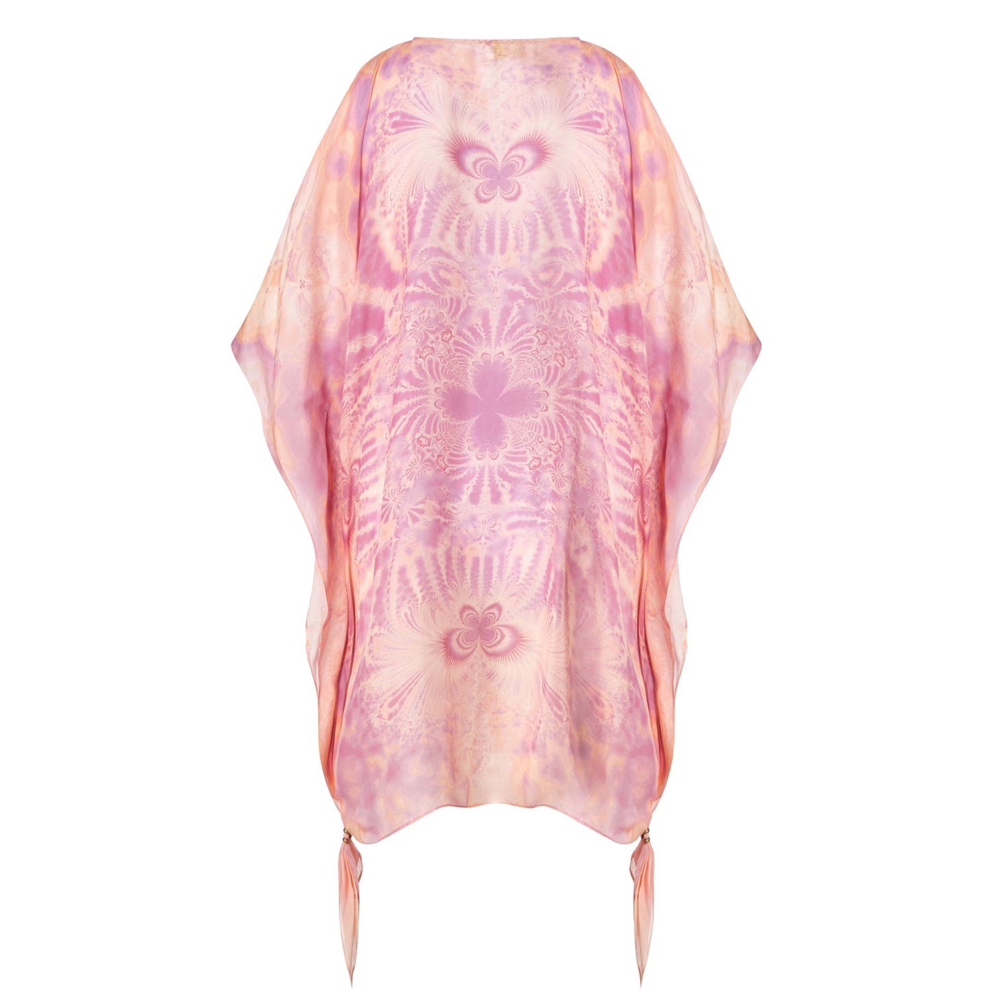 Tourmaline Silk Chiffon Kaftan