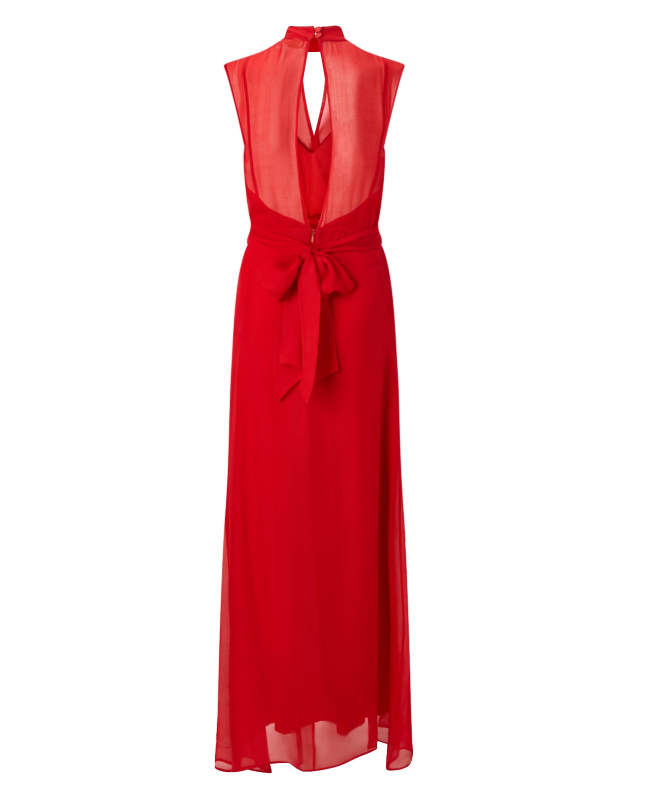 Naomi Silk Chiffon Red Gown