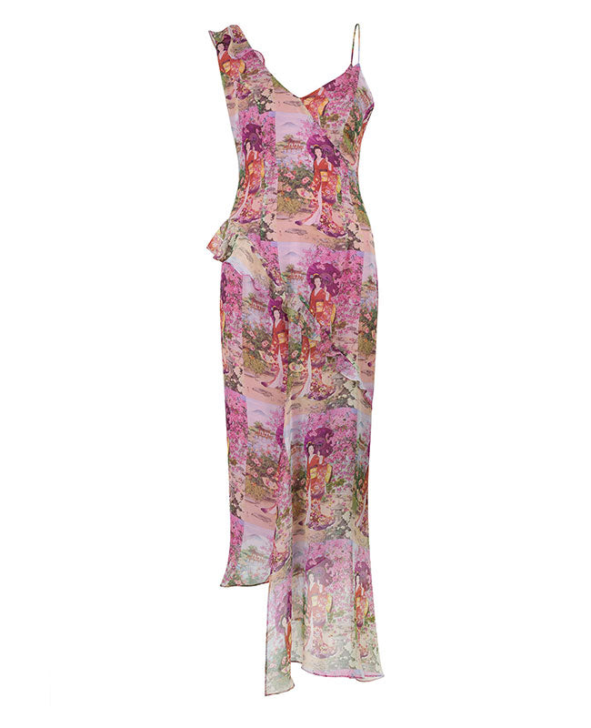 Orchid Silk Chiffon Dress