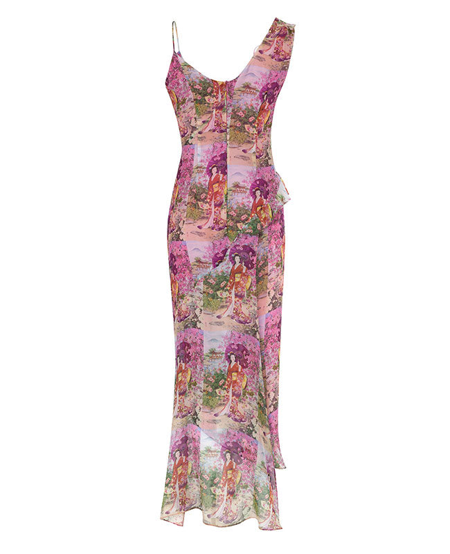 Orchid Silk Chiffon Dress