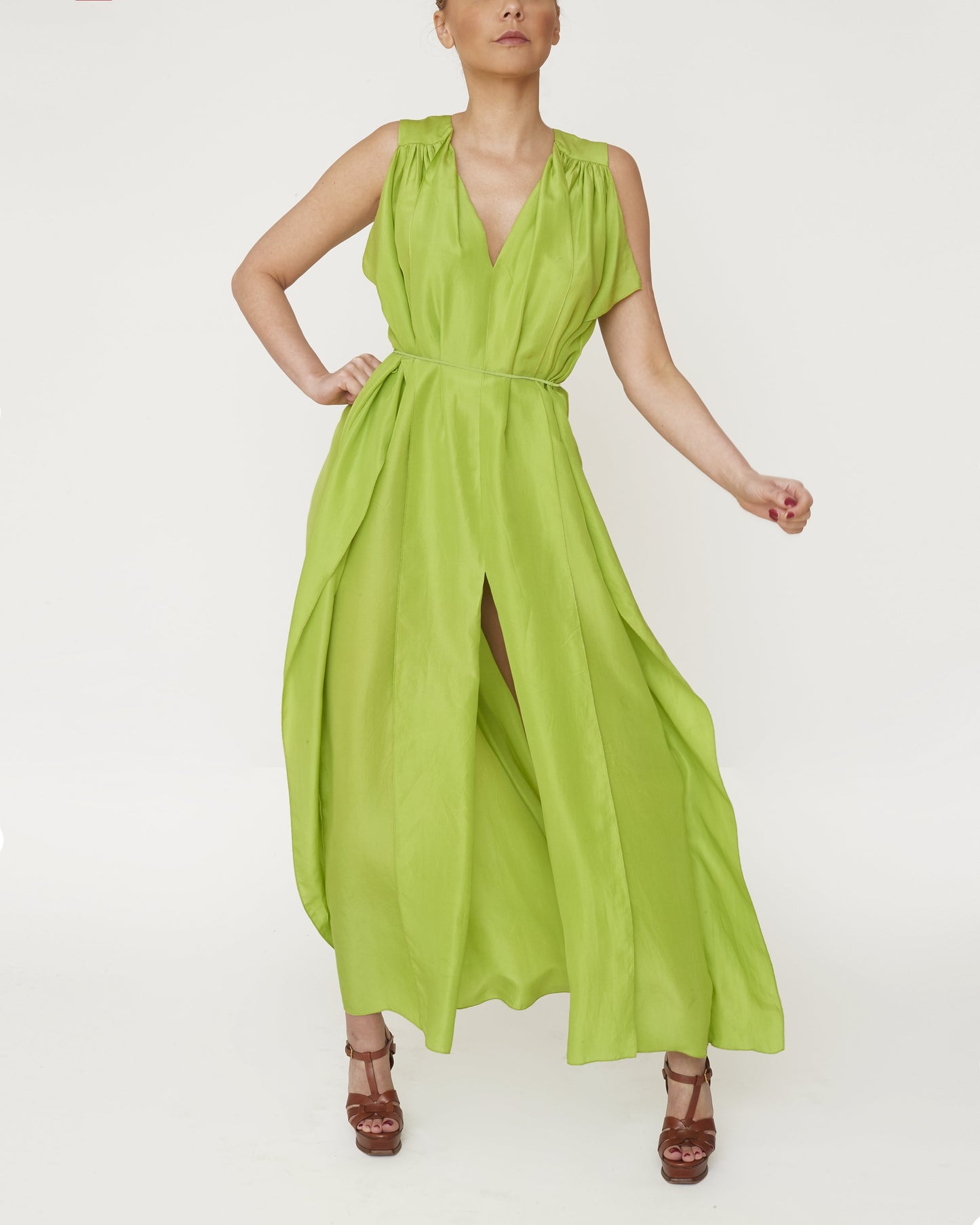 Peridot Silk Dress